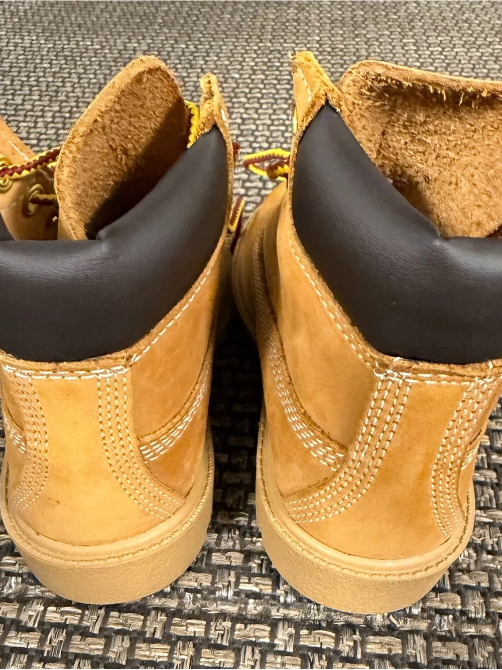 Timberland Wheat/Gold Nubuck Lace-Up Boots